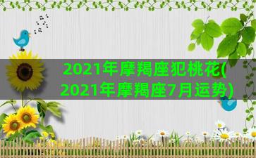 2021年摩羯座犯桃花(2021年摩羯座7月运势)