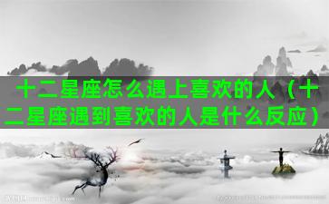 十二星座怎么遇上喜欢的人（十二星座遇到喜欢的人是什么反应）