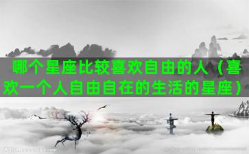 哪个星座比较喜欢自由的人（喜欢一个人自由自在的生活的星座）