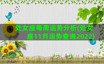 处女座每周运势分析(处女座11月运势查询2022)