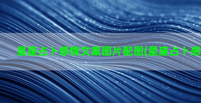 星座占卜感情文案图片配图(星座占卜感情可信吗)