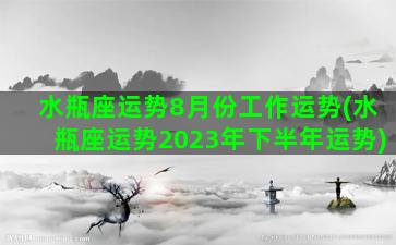 水瓶座运势8月份工作运势(水瓶座运势2023年下半年运势)