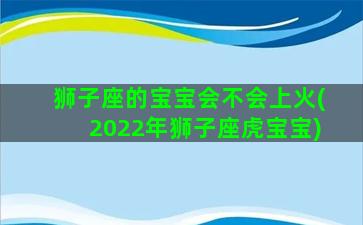 狮子座的宝宝会不会上火(2022年狮子座虎宝宝)