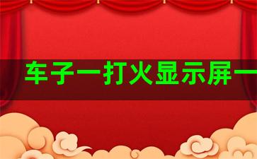 车子一打火显示屏一直闪