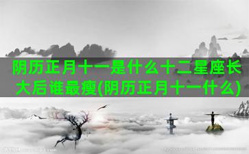 阴历正月十一是什么十二星座长大后谁最瘦(阴历正月十一什么)